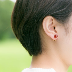 Maru Earring WINE マルイヤリング ワイン 2枚目の画像