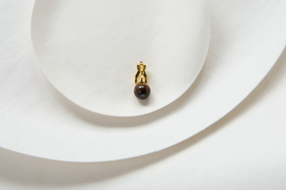 Maru Earring WINE brown 第1張的照片