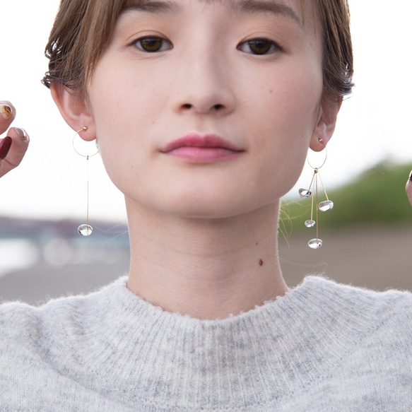 【限定カラー】DROP Earring ONE LIMITED BLUE 3枚目の画像