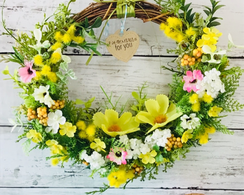 野に咲く花のリース リース 賀子 通販 6081341｜Creema(クリーマ)