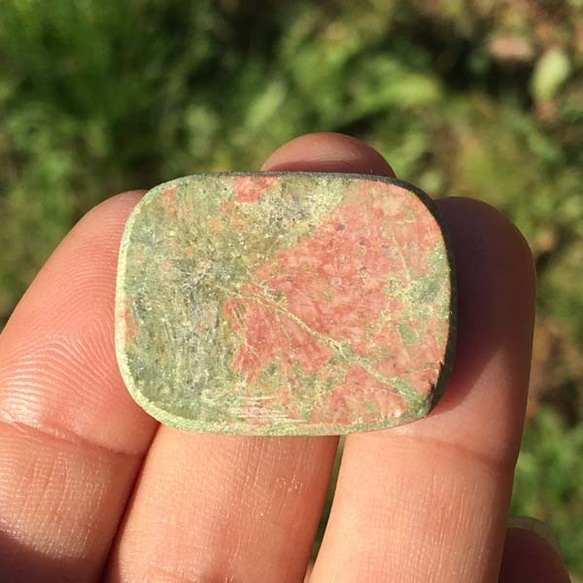 天然石 マクラメ レア ルース アメリカ産 ユナカイト 8.45g 014 5枚目の画像