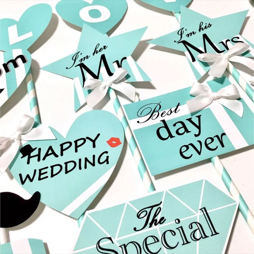数量限定ストロー♡フォトプロップス♡ティファニーカラー♡結婚式や前