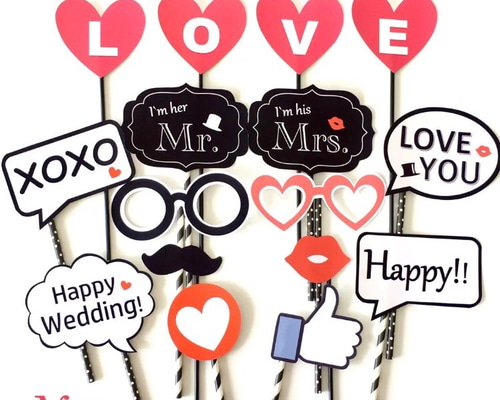 モノクロカラー♡フォトプロップス♡結婚式や前撮りに ウェルカム 