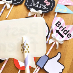 new!パステルカラー♡フォトプロップス♡結婚式や前撮りに 3枚目の画像