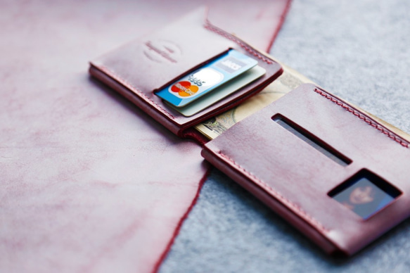 【切線派】免許証入れ・超薄手作り二つ折り財布 9枚目の画像