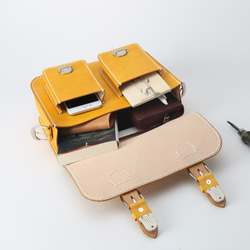 本革手作りのクラシックレザーバックパックかばんショルダーバッグ小さな 9枚目の画像