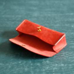 真皮手工製作筆盒、鉛筆盒、禮物、三角形、全手工縫製 第5張的照片