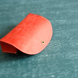 真皮手工製作筆盒、鉛筆盒、禮物、三角形、全手工縫製 第6張的照片