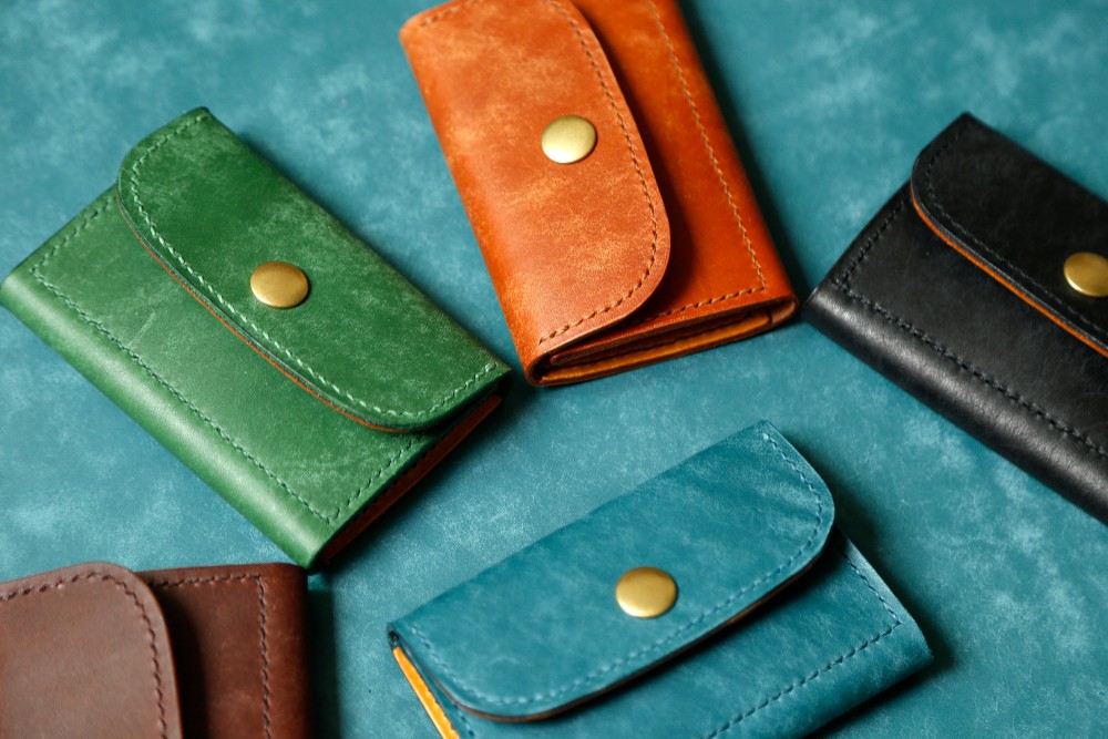 【切線派】本革多機能キーケース  コイン＆カード・5連タイプ