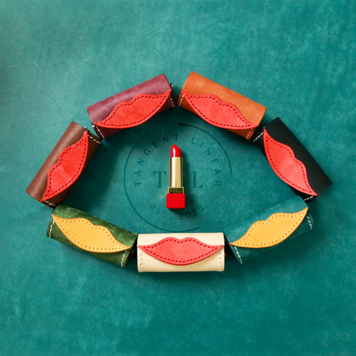 sex Lip】まん丸かわいい革のリップスティックケース その他ケース