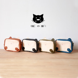 ハンドメイド　本革スクエアバッグ　猫型　オーダー専用 ハンドメイド 本革スクエアバッグ 猫型 オーダー専用