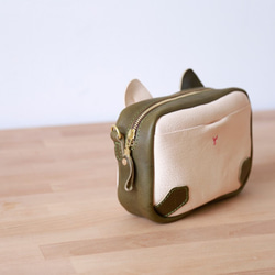 新商品キャンペーン中！隠の猫ー本革小さなファスナーショルダーバッグ 　 3枚目の画像