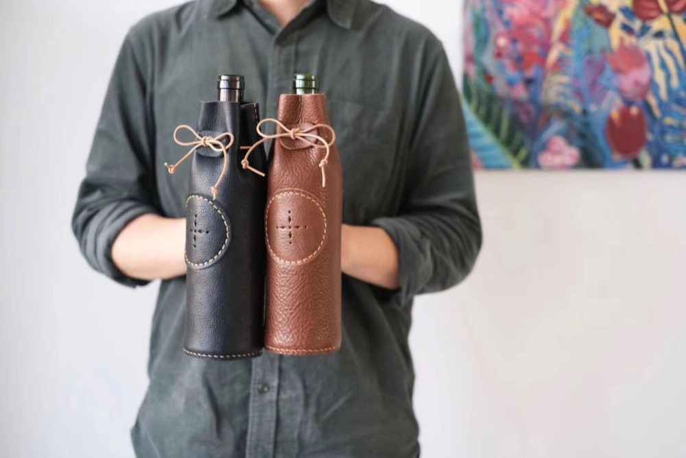 ワインボトル革袋 ボトルカバー ワインバッグ 贈り物に 720～750ml