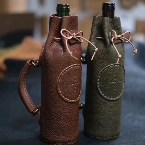 ワインボトル革袋 ボトルカバー ワインバッグ 贈り物に 720～750mlに