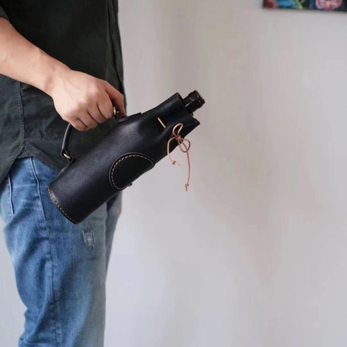 ワインボトル革袋 ボトルカバー ワインバッグ 贈り物に 720～750mlに