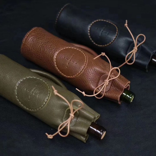 ワインボトル革袋 ボトルカバー ワインバッグ 贈り物に 720～750mlに