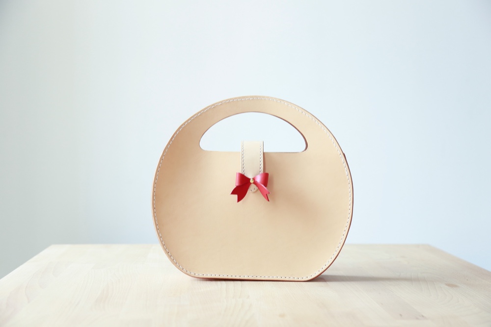 新作・まんまる本革手作りの大容量トートバッグ