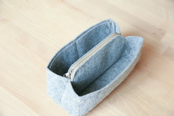 バッグインバッグ 中型のがま口鞄に合わせる　インナーバッグ 2枚目の画像