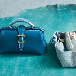 バッグインバッグ 中型のがま口鞄に合わせる　インナーバッグ 5枚目の画像