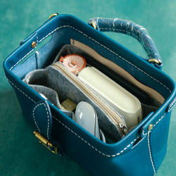 バッグインバッグ 中型のがま口鞄に合わせる　インナーバッグ 6枚目の画像