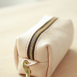 【柔らかいヌメ革】本革手作りペンケース ファスナー筆箱 プレゼント 化粧ポーチ 3枚目の画像