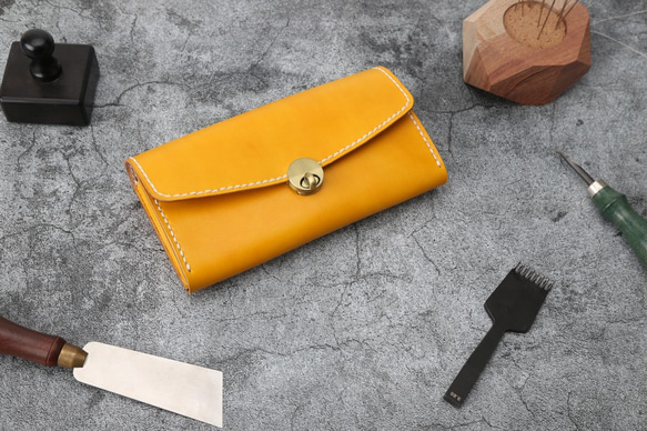 新作 長財布 レディース 革 大容量 牛革手作り手縫い収納