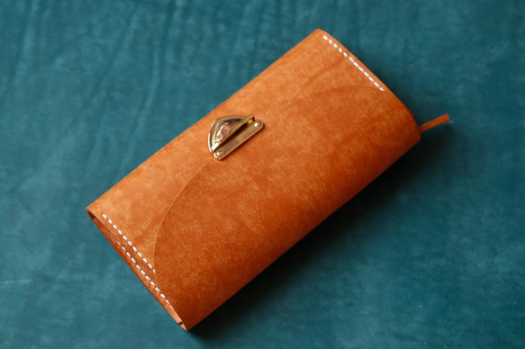 長財布 レディース 革 大容量 牛革手作り手縫い収納オルガン長財布 総手縫い 3枚目の画像