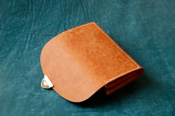 長財布 レディース 革 大容量 牛革手作り手縫い収納オルガン長財布 総手縫い 4枚目の画像