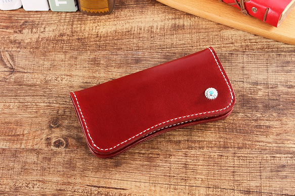 切線派】牛革二つ折り手作り手縫い長財布005004 長財布 TANGENT LINEAR  