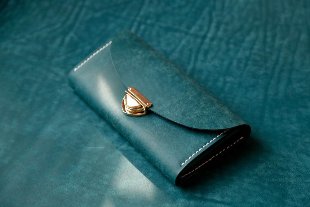 長財布 レディース 革 大容量 牛革手作り手縫い収納オルガン長財布 総手縫い