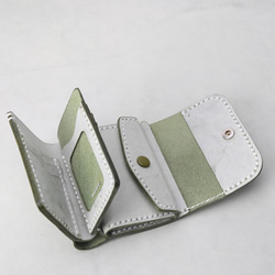 【切線派】新作 牛革手作り小型収納財布 3枚目の画像