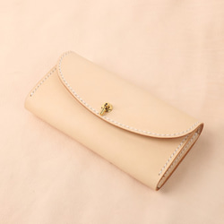 【一点物】薄くて小さい長財布　| ハンドメイド 手染め 手縫い 手縫いの長財布 【全8色】 | RANKA