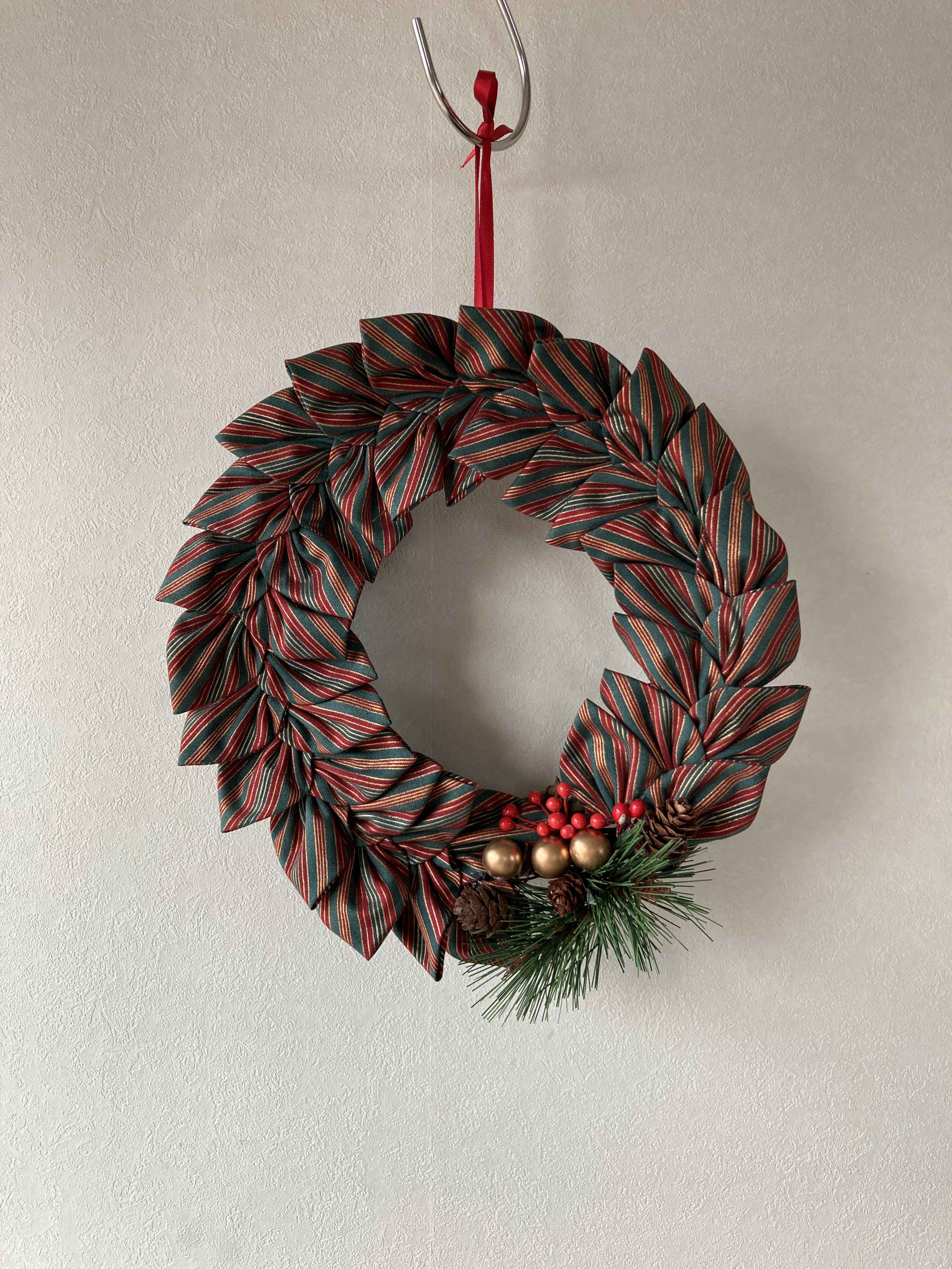 creema限定】布で作るクリスマスリース リース nuno studio Sumi