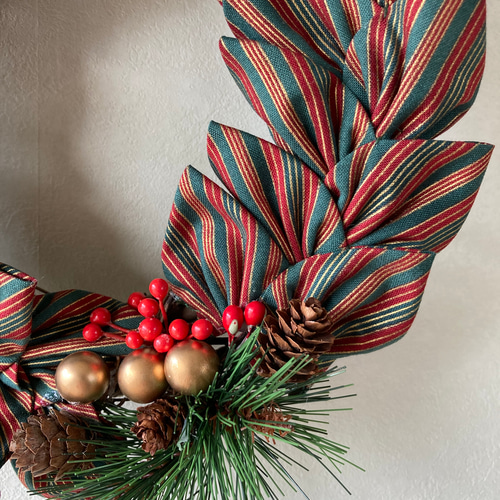 creema限定】布で作るクリスマスリース リース nuno studio Sumi 通販