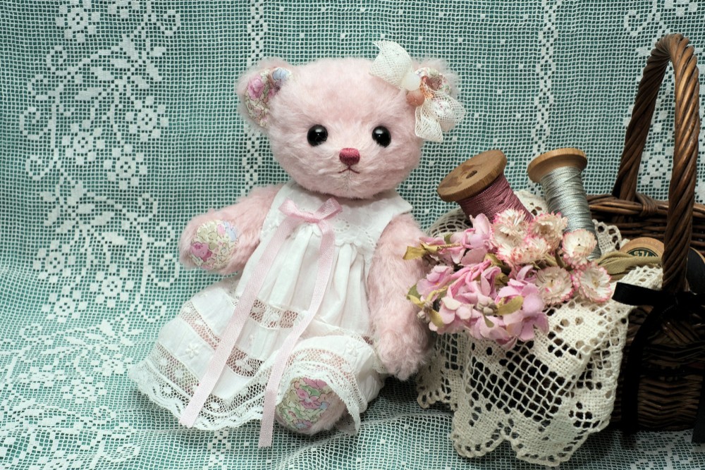 アンティーク風テディベア*むら染めモヘアのベア - aimable*BEAR