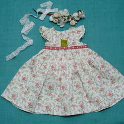 テディベアのお着替え用小花柄ドレス 2枚目の画像