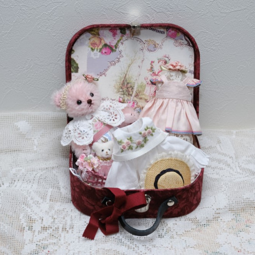 ミニトランク入り！テディベアの着せ替えセット ぬいぐるみ U.P.