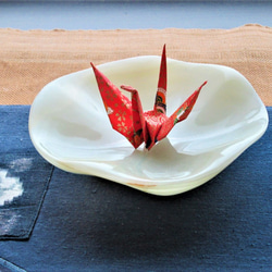 波に洗われた皿 　果物皿　菓子鉢　小物入れ　美しいオニックスの皿　自然石の美しさ 7枚目の画像