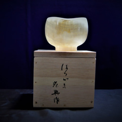 石の器　抹茶茶碗　『はつがま』天然石オニックス　彫刻家による手彫りの作品 8枚目の画像