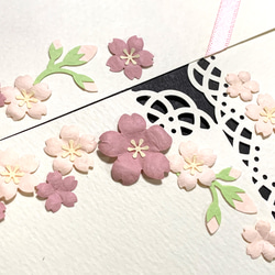 桜のメッセージカード（ハガキサイズ）3枚セット 1枚目の画像