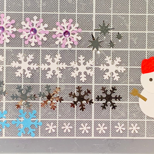 フレーク&パーツ）❄️雪の結晶と雪だるまセット⛄️ その他素材 craft 