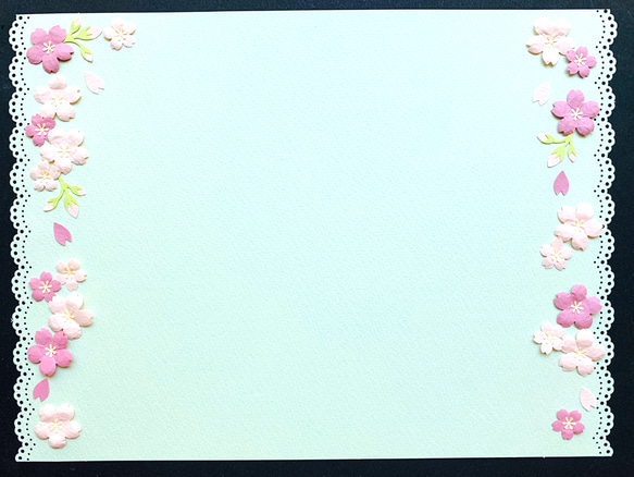桜のメッセージカード（A4サイズ） 3枚目の画像