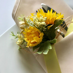 【送料無料】初夏のおうちナプキン・yellowflower (2枚セット） 2枚目の画像