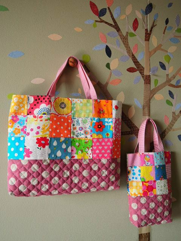 パッチワークレッスンバッグ☆通園セット その他入園グッズ hanako3
