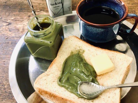 ☆貴重な三重県大台町産有機かぶせ茶☆有機かぶせ茶を使った無添加かぶせ茶ミルクジャム。 3枚目の画像