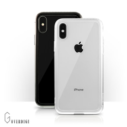 iPhone Xs Max OVERDIGI V2 蜂巢晶格雙料防摔保護殼-透明/透黑 第2張的照片