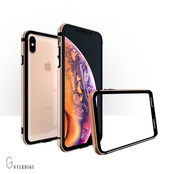 iPhoneXs Max OVERDIGI LimboX雙料防撞減震鋁合金邊框-金 第1張的照片