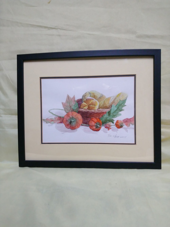 水彩画 花と野菜の静物 果物と野菜の静物 - 水彩スケッチ 絵画 susu 通販 6134548