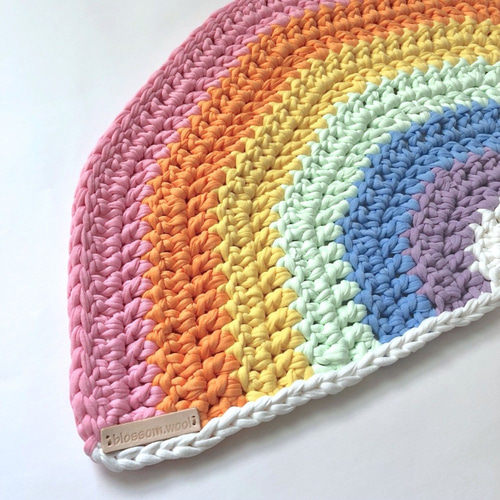 かぎ針編み_ラグ_半虹 カーペット・絨毯・ラグ・マット mao 通販