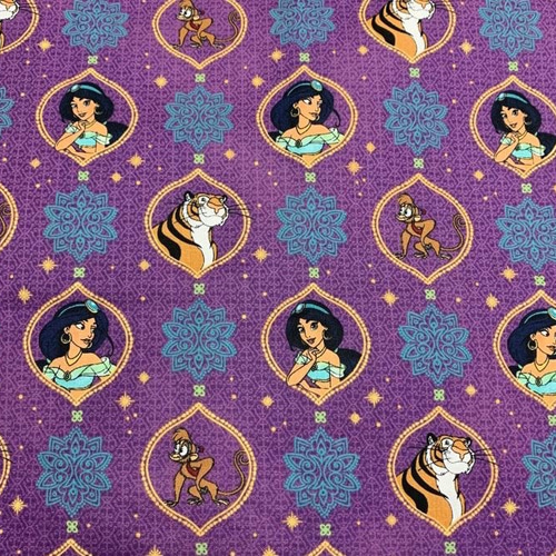 売り尽くし】USA輸入キャラクター生地 Disney アラジン・プリンセス